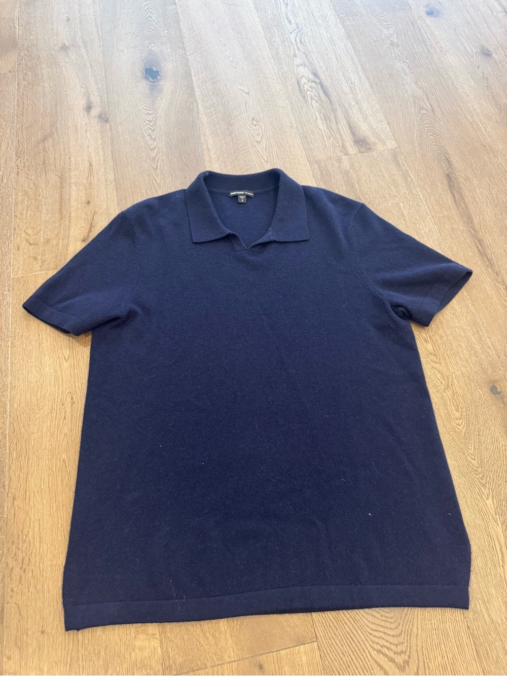 James Perse Navy Cashmere Polo